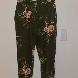 Flower Print Joggers